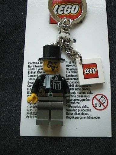 Lord Sam Sinister, (Orient Expedition) Key Chain with 2 x 2 Square Lego Logo Tile