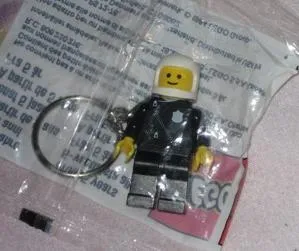 Police Officer White Classic Helmet Key Chain