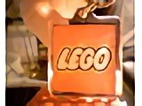 Lego Logo Both Sides on 5 x 5 Clear Plastic - Square Key Chain (Hole above main area of plastic square)