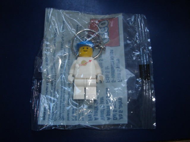 Classic Space White Figure with Blue Cap Key Chain