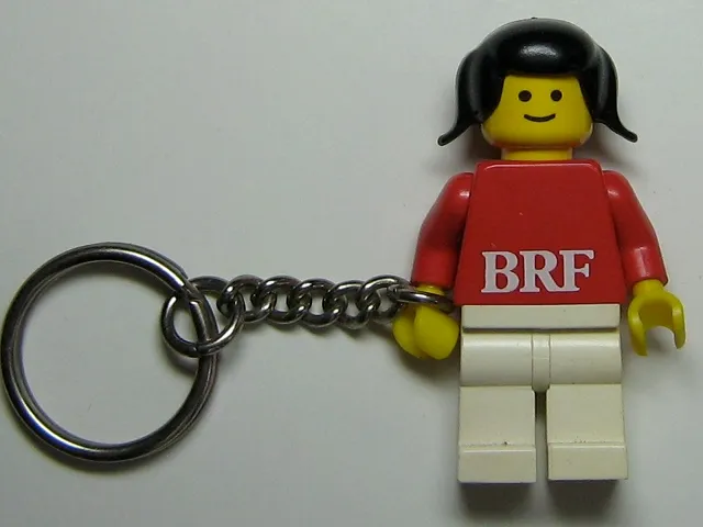 BRF Female Red Torso White Legs Key Chain
