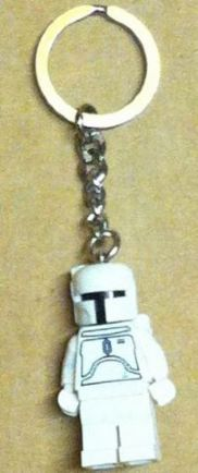 Boba Fett White Key Chain