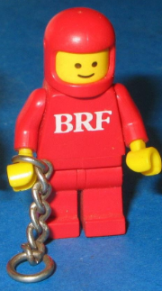 BRF Male Red Torso Red Legs Red Helmet Key Chain