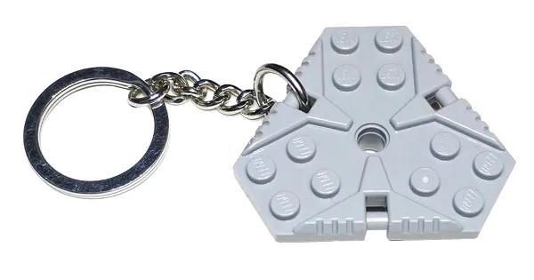 6 x 6 Plate Modified Hexagonal with Pin Hole - Light Bluish Gray Key Chain
