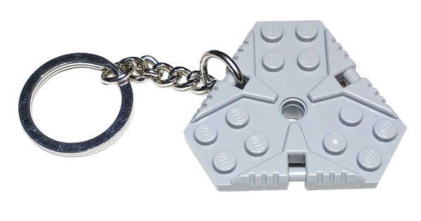 6 x 6 Plate Modified Hexagonal with Pin Hole - Light Bluish Gray Key Chain