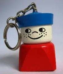 Boy with Sailor Hat Key Chain - Straight Metal Chain