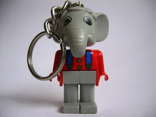 Elephant 3 Key Chain - Twisted Metal Chain, no LEGO Logo on Back