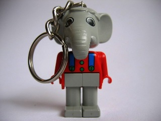 Elephant 3 Key Chain - Twisted Metal Chain, no LEGO Logo on Back