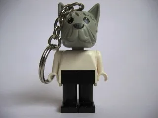 Dog Key Chain - Straight Metal Chain, no LEGO Logo on Back