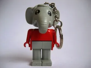 Elephant 2 Key Chain - Twisted Metal Chain, no LEGO Logo on Back