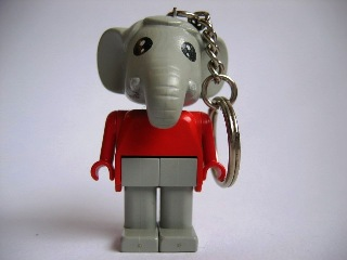 Elephant 2 Key Chain - Twisted Metal Chain, no LEGO Logo on Back