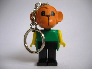 Monkey 1 Key Chain - Straight Metal Chain, no LEGO Logo on Back
