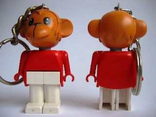 Monkey 2 Key Chain - Twisted Metal Chain, no LEGO Logo on Back