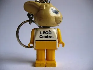 Bunny 3 Key Chain - Twisted Metal Chain, LEGO Centre / Birkenhead Point Sydney Pattern on Torso