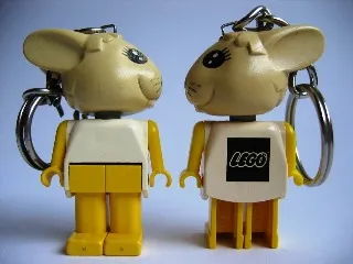 Bunny 3 Key Chain - Twisted Metal Chain, Black LEGO Logo on Back