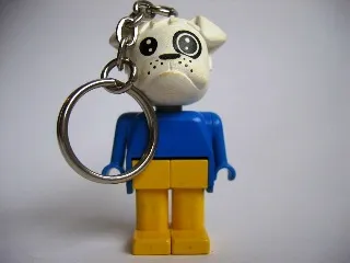 Bulldog 4 Key Chain - Straight Metal Chain, no LEGO Logo on Back