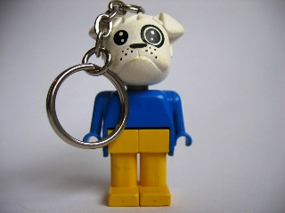 Bulldog 4 Key Chain - Straight Metal Chain, no LEGO Logo on Back