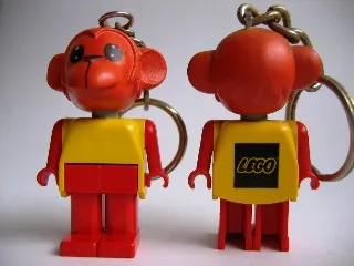 Monkey 3 Key Chain - Twisted Metal Chain, Black LEGO Logo on Back