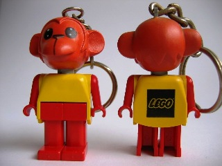 Monkey 3 Key Chain - Twisted Metal Chain, Black LEGO Logo on Back