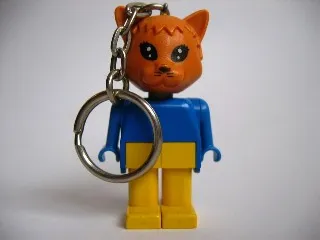 Cat 5 Key Chain - Straight Metal Chain, no LEGO Logo on Back