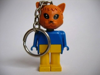 Cat 5 Key Chain - Straight Metal Chain, no LEGO Logo on Back