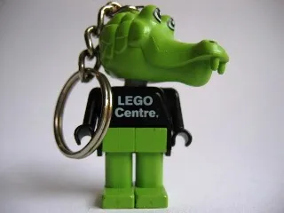 Crocodile 1 Key Chain - Twisted Metal Chain, LEGO Centre / Birkenhead Point Sydney Pattern on Torso