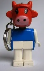 Cow Key Chain - Straight Metal Chain, no LEGO Logo on Back
