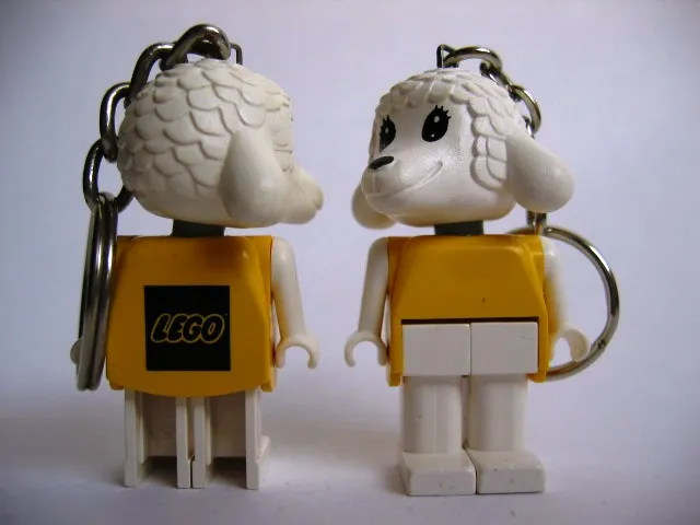 Lamb 3 Key Chain - Twisted Metal Chain, Black LEGO Logo on Back