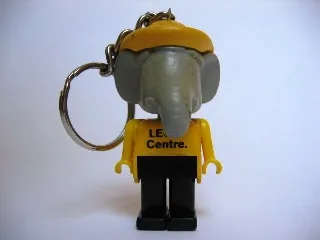 Elephant 4 Key Chain - Twisted Metal Chain, LEGO Centre / Birkenhead Point Sydney Pattern on Torso