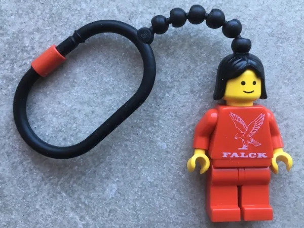 Minifigure Falck Female Key Chain - Plastic Chain