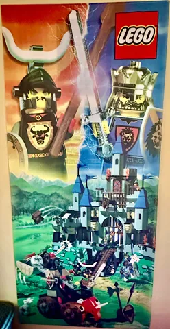 Display Flag Cloth, Knights' Kingdom, King Leo's Castle with Cedric the Bull and King Leo
