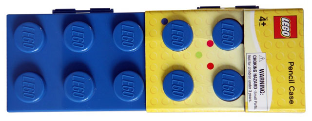 Pencil Case, Brick Shape 2 x 6 - Blue