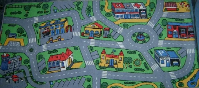 Playmat / Rug - Children's Factory Learning Carpets City Life Play Carpet