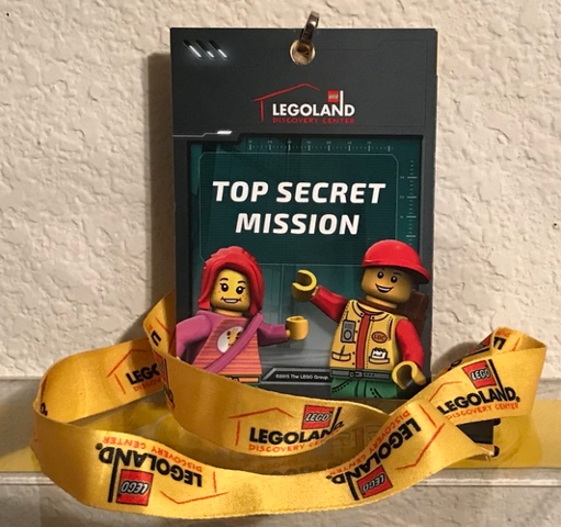 Lanyard with Top Secret Mission Activity Pack and LEGOLAND Discovery Center Pattern