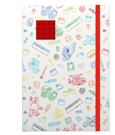 Journal Band White with Red 4 x 4 Plate