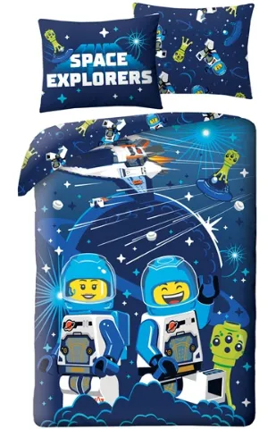 Bedding, Duvet Cover and Pillowcase (140 x 200 cm) - City Space Explorers