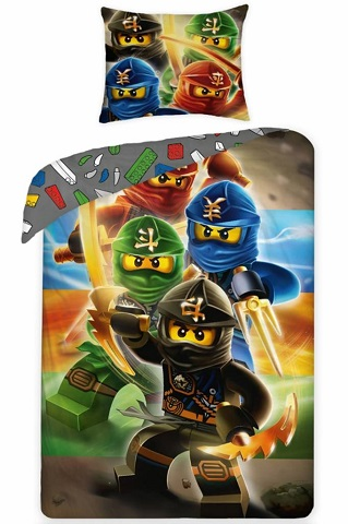 Bedding, Duvet Cover and Pillowcase (140 x 200 cm) - NINJAGO 4 Characters