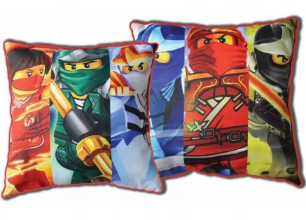 Bedding, Pillow - NINJAGO Double-Sided, 3 Figures on each side Pattern #3