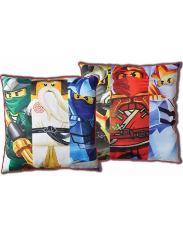 Bedding, Pillow - NINJAGO Double-Sided, 3 Figures on each side including Sensei Wu Pattern
