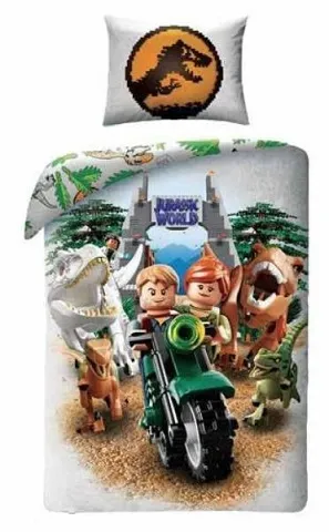 Bedding, Duvet Cover and Pillowcase (140 x 200 cm) - Dinosaur, Owen & Claire