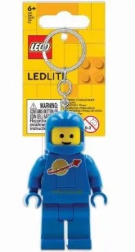 LED Key Light Classic Space Minifigure Key Chain Blue (LEDLITE) - Tagged Version