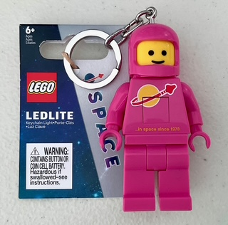 LED Key Light Classic Space Minifigure Key Chain Dark Pink (LEDLITE)