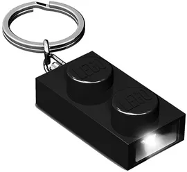 LED Key Light 1 x 2 Plate Key Chain Black
