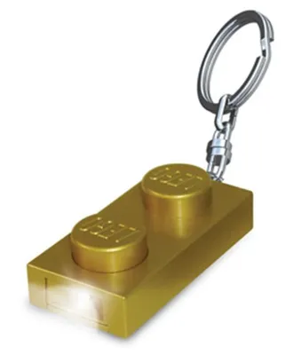 LED Key Light 1 x 2 Plate Key Chain Gold