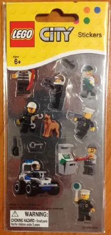 Sticker Sheet, City Police, Set of 12 (2 Sheets)
