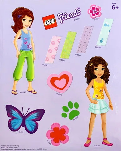 Sticker Sheet for Friends Stationery Set, Sheet 3