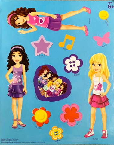 Sticker Sheet for Friends Stationery Set, Sheet 4