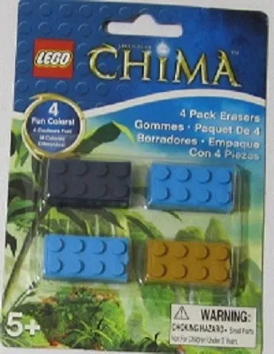 Eraser, LEGENDS OF CHIMA Brick Eraser Set of 4 blister pack