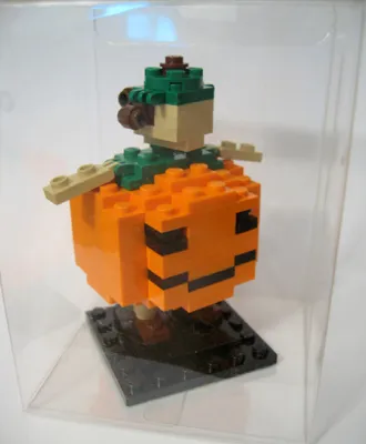 Miniland Figure in Pumpkin Costume, Brown Hair (Glued)