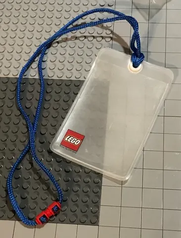Lanyard with Sleeve and Blue Strap with Brick Connection LEGO Logo Pattern